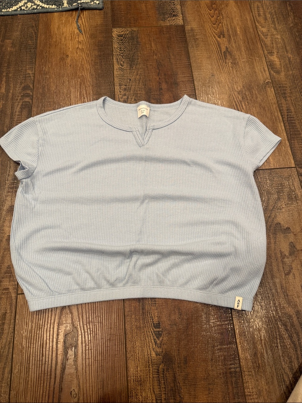 abercrombie kids Light Blue Short Sleeve Knit Top